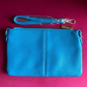 Charming Charlie Clutch W/Strap In Turquoise